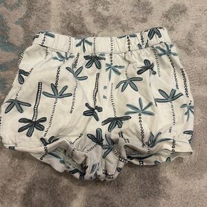 Tea Collection White with Blue Floral Baby Shorts Size 18-24 months
